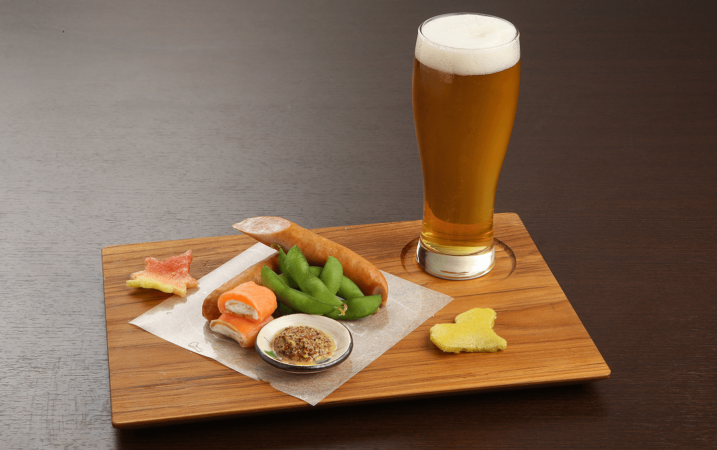 Draft Beer Plate (with snacks)